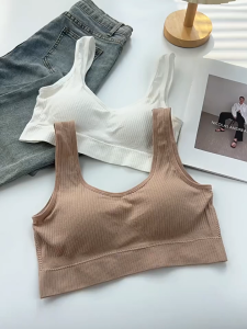 Seamless Bra Women Push Up Underwear Lingerie Wireless Small Nonwired Gathered Comfort Soft Full Cup Womens Support Bras Breathable Non-Removable Pads