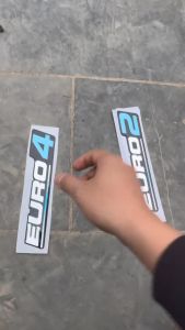 teem dán xe EURO 2 hoặc EURO 4 chữ nổi dán cho xe ô tô các loại hàng cao cấp