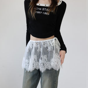 MOCHU | Layering Tie-Design A-Line Short Skirt