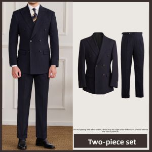 Vintage Stripe Versatile Business Suit for Men
