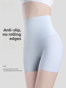 miiow | MiiOW Womens Safety Pants Summer New Ice Silk Seamless Anti-Light Bottoming Shorts High Waist Three-quarter Length Nylon Spandex