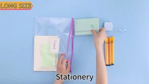 20Pcs B6 Zipper Envelope Bill Organizer Document Bag Long Zipper Pouch Transparent Waterproof File Bag