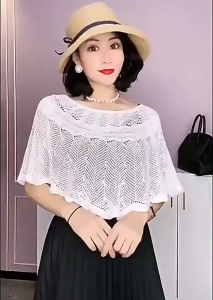 ❤❤❤Hot Sale CANAMEK Của Phụ Nữ Dệt Kim Rỗng bông khăn choàng khăn áo mùa hè mùa thu thanh lịch phụ nữ mặt trời bảo vệ áo khoác smock