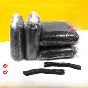 Black Disposable Non-Woven Hat Catering Kitchen Food Hygiene Work Hair Net Chef Lampblack Dust Covers