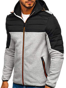 Áo Nỉ Nam Cổ Đứng Tối Giản Phong Cách Đường Phố Thường Ngày Có Mũ Trùm Đầu Có Thể Tháo Rời Mùa Thu Dài Tay Thoải Mái Thoáng Khí