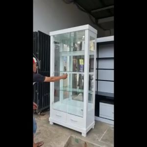 (Free Ongkir) Pajangan Kaca 2 Pintu / Lemari Pajangan Kaca / Lemari Display / Showcase / Lemari tas