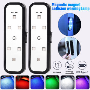 Car Door LED Welcome Atmosphere Light USB Charging Smart Induction Door Opening Safety Anti-Collision Warning Signal Light Car Accessories