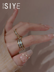 Fashionable Titanium Steel Ring French Design High-End Sensation Non-Fading Full of Sparkling Diamonds Versatile Stylish New 2023