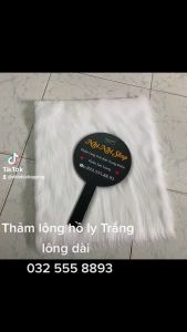 Khăn trải bàn trang điểm chụp sản phẩm decor gian hàng Màu Trắng Lông Dài