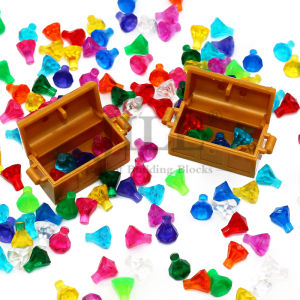 50pcs MOC 30153 Bricks Rock 1x1 Jewel 24 Facet Treasure Diamond Gem Building Blocks Compatible with 28556 DIY Assembled Toys