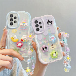 Cute Girl Galaxy A23 5G Silicone Protective Case Transparent Korean Style Cartoon Ins Wind Shockproof 3D Stereo Phone Cover