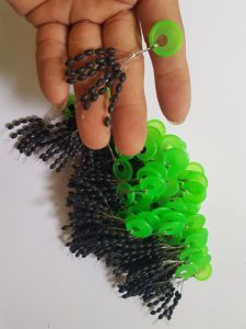 stopper pancing isi 100 pcs warna hitam tanpa kemasan