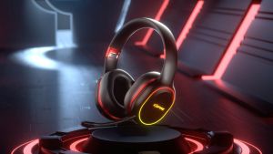 PICUN KOFIRE 2.4GHz/Bluetooth Wireless Gaming Headset for PC Laptop PS5 PS4 Nintendo Switch Dynamic EQ Ultra-Low Latency Bluetooth Gaming Headphone for Cell Phone