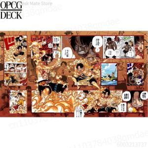 Bandai | One Piece Opcg Playmat Card Game Playmat Portgas D. Ace Monkey D. Luffy Anime Playmat High-Quality Card Game Mat