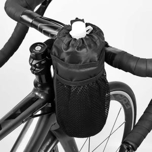 Eslnf(ESLNF) | Bike Water Bottle Bags Road Bicycle Handlebar Cup Holder Cycling Front Storage Pouch Bottle Carrier With Mesh Insulated Lining