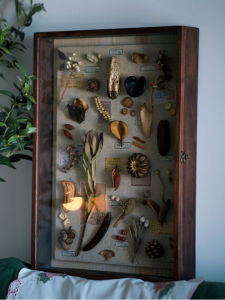 Large Size Flip Cover Photo Frame Hollow out True Glass DIY Dried Flower Specimen Linen Storage Frame Box Rectangle Modern Simple Style Home Decor