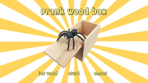 Spiderman Prank Wooden Prank Spider Hidden in Case Scarebox 1Pcs Prank toy