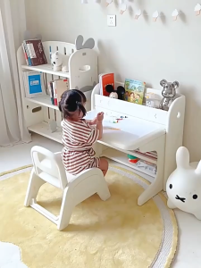 โต๊ะ การบ้าน วาดเขียน เด็ก พร้อมเก้าอี้ ครบชุด แถมฟรีปากกาเมจิก 12แท่ง