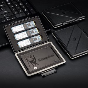 JJC Hộp Đựng SSD M.2 NVME 2280 Di Động Hộp Đựng Thẻ Nhớ Hộp Dự Trữ Ổ Cứng Thể Rắn Cho Ổ Cứng Thể Rắn Gắn Trong M.2 NVME 2280 & 2.5"