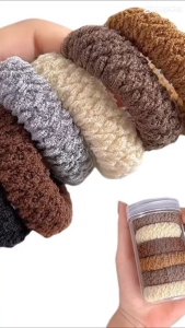 Ikat Rambut Donat Tabung Tebal 5.5cm Korea Bahan Nilon Aksesoris Rambut Fashion Wanita Korea Murah