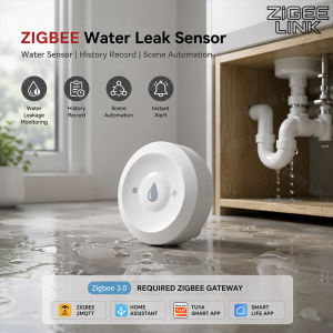 other | Zigbee Water Leak Sensor Flood Water Leakage Detector App Remote Monitoring Overflow Security Support Tuya Need Zigbee Gateway
