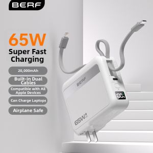 Berf | 65W Built-in Cable Airline Approved Power Bank 20000mAh