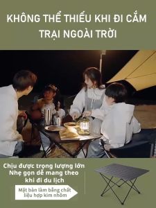 Bàn xếp cắm trạiBàn nhôm gấp gọn chắc chắn độ bền cao.leo núi gấp gọn hợp kim nhôm du lịch dã ngoại phượt