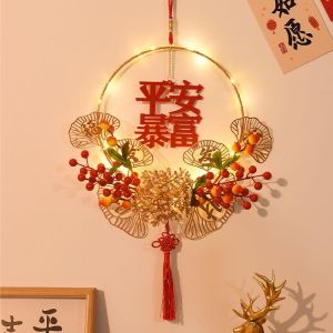 春节新年装饰福到我家福字红果挂件发光LED喜庆乔迁布置用品