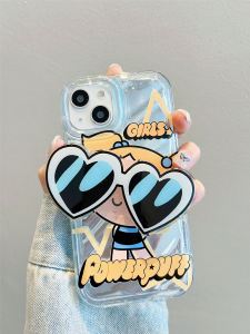 เคสโทรศัพท์มือถือแบบน่ารักและเก๋ไก๋สำหรับผู้หญิง ดีไซน์การ์ตูน หน้าจอป้องกันแบบนิ่ม สำหรับ Apple 14promax 13 11 12 13pro 17