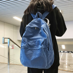 INS Style Schoolbag Female K-style High School Student Japanese Style Vintage Canvas Backpack College Student Vintage Style Backpack Female