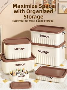 XUNHUAI | Toy and Snack Organizer with Lid Thick Plastic Storage Box