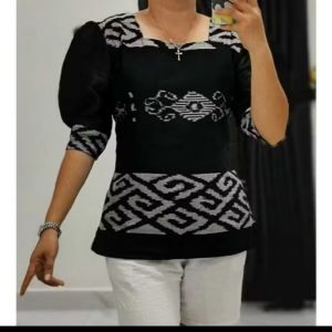 BLUS ATASAN TENUN LENGAN TOYOBO