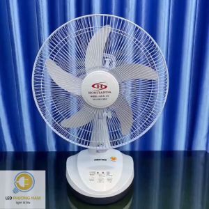 [HONJIANDA] Quạt sạc tích điện để bàn AC&DC 12 inch Honjianda FL314 1-2 pin - có đèn LED & USB - Bảo Hành 12 tháng