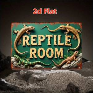 CIFbuy | Vintage Metal Tin Sign Reptile Wall Art Rustic Iron Lizard Snake Decor