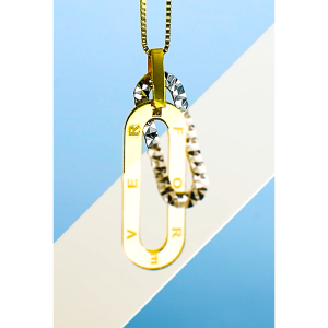 MJ Jewellery 375/9K Gold Forever Pendant B95 with Gold Necklace Set