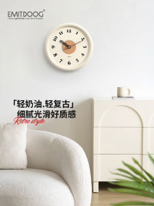 Modern Simple Living Room Dining Room Wall Clocks No Punching Required EMITDOOG round Shape Home Decorative Accessories