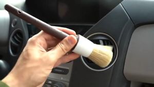 HOL 5PCS Dense Boars Hair Car Detailing Brushes Different Sized Car Detail Brushes Tools Car Cleaning Air Vents Wheels Dashboard Air Outlet Clean Brush Car Wash Accessories