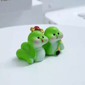 Mô Hình Rắn Mini Xanh Trang Trí Decord DIY Decord Phòng Bánh Kem hình Bé Na- Art house
