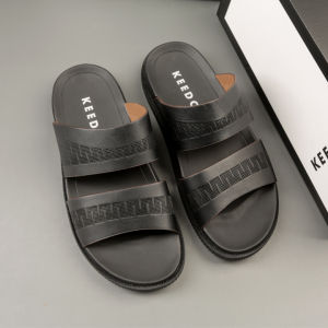 Dép quai ngang hàng hiệu da bò thật KEEDO TN-9021-9