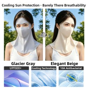 KEKESHANGJIA | Anti-UV Face Mask with Neck Protection Breathable Ice-Silk