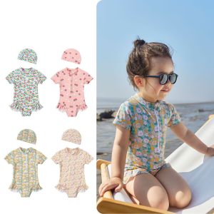 Girls One-Piece Swimsuit Childrens Swimming Costume Baby Girls Summer Swimwear Durable PU Material Comfortable for Kids