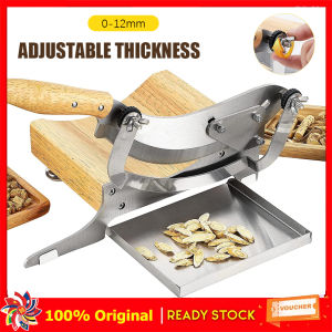 【2023 New】 Kitchen Cutter Manual Chinese Medicine Slicer Chinese Herbal Medicine Vegetable Shredder Stainless Steel Cutting Medicinal Guillotine Thickness Used For Ginseng Ganoderma Lucidum Panax Notoginseng