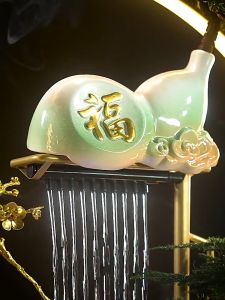 เสริมฮวงจุ้ย น้ำตกโคมไฟกวางมงคล สีสวย มีไฟ LED และสามารถตกแต่งห้อง คุณสมบูรณ์มากขึ้น