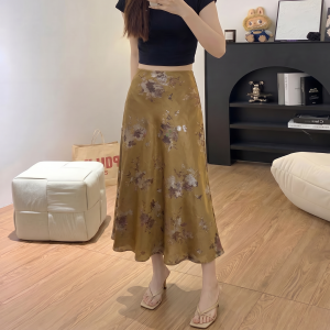AIYITI | Ethnic Style Printed Maxi Skirt Fish Tail
