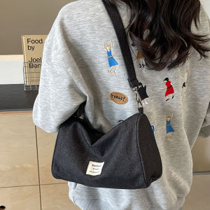 Pure Color Versatile Large Capacity Small Shoulder Bag Female Versatile Casual Messenger Bag Student Ins K-style New Shoulder Bag Female