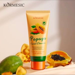 Kormesic Papaya Facial Cleanser with natural papaya extract gentle cleansing suitable for all skin types 100g