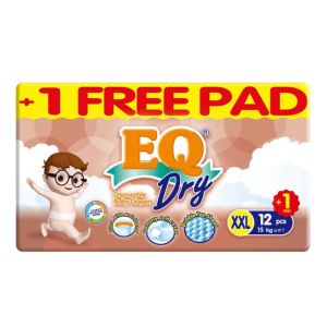 EQ Dry Travel Pack XXL 12 - Tape Baby Diapers