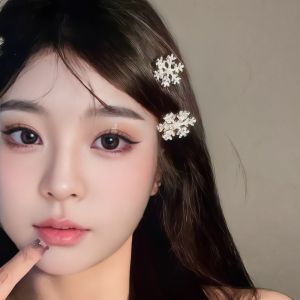 กิ๊บติดผมหางนกกระจอกขนนุ่มสุดน่ารักสำหรับผู้หญิง กิ๊บติดผมหน้าม้าสไตล์ฤดูใบไม้ร่วง/ฤดูหนาว ประดับผมแบบหรูหรา