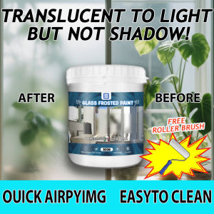 Excellent privacy protection! ECeta Frosted glass paint Window paint Glass frosted paint Frosted paint Waterproof dirt-resistant easy to clean no yellowing due to wind and sun 磨砂玻璃漆