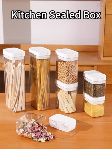 [BUY 5 FREE 1] Airtight Food Container Storage with Easy Lock Lids For Kitchen Pantry Or Refrigerator Organization and Storage密封罐食品级厨房储物罐五谷杂粮收纳盒坚果豆子零食储存罐